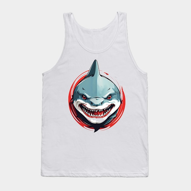 basic shark tattoo Tank Top by design19970